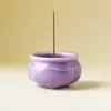 Queimador de incenso e porta-incenso de cerâmica roxo lilás feito de fábrica para uso doméstico, base e suporte de incenso de estilo chinês para interior de alta qualidade