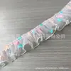 Borda de renda plissada dupla camada estampada, acessórios de vestuário, decoração de bainha de vestido de boneca, acessórios, adereços de cabeça, material de embalagem