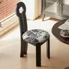 Silla de Sirena Escandinava Medieval Diseñador Red Popular Silla Casual Casual Respaldo de Madera Maciza Retro Francés Silla de Comedor