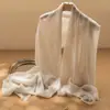 Bufanda Chal de Cachemira 100% para Mujer de Alta Calidad, Rayas Lisas Solubles en Agua, Estilo Casual Simple Versátil Perezoso Suave, Calentador de Cuello
