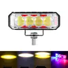 Foco Estroboscópico LED Blanco-Amarillo-Rojo-Azul de 3 LEDs de Alto Brillo para Motocicleta, Faro Modificado para Vehículo Eléctrico, Lente Frontal