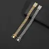 Pulsera Cubana de Espinas Pequeñas Nueva Europea y Americana 16mm Punk Hip Hop con Pinchos Castaña de Agua Pulsera para Hombre Joyería Transfronteriza