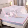 Mosquiteiro Dobrável de Verão para Adulto Sem Fundo, Cobertura Mosquiteira Portátil para Armazenamento de Dormitório Estudantil, Atacado Cama de Solteiro