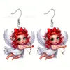 Nuevos Pendientes Acrílicos de San Valentín Transfronterizos, Adecuados para San Valentín y Fiestas, Decoraciones de Pendientes Acrílicos