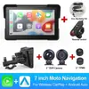 Grabadora de Motocicleta de 7 pulgadas con Grabación Dual Frontal y Trasera, Navegación Carplay, Grabadora de Motocicleta de Alta Definición Transfronteriza Montada en Vehículo
