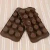 Forma Redonda de Flor com 15 Furos para Chocolate para Uso no Forno, Forma de Bandeja de Gelo para Pudim de Chocolate, Forma de Chocolate para Assar
