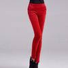 Leche de Papaya Otoño e Invierno Nueva Moda Estilo Coreano Temperamento Ajustados Base Casual Pantalones de Mujer Pana Ajustados Tipo Lápiz