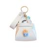 Llavero de Bolsa de Cuero de Hamburguesa con Papas Fritas de Dibujos Animados Estilo Ins Mini Lindo Billetero Popular Colgante para Bolsa de Estudiante