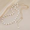 Collar de perlas barrocas directo de fábrica para mujer, se puede usar de dos maneras, cadena vintage para la clavícula, accesorios para el cabello de perlas, venta al por mayor