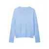Nueva ropa de mujer de color liso, moda transfronteriza europea y americana, diseño versátil de manga larga, suéter de punto de tacto suave