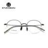 Gafas Studiomuku Muku Montura de Gafas Redonda Ultraligera con un Sentido de Control Diseño de Nicho Montura de Gafas de Media Montura