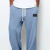 Calça Esportiva Casual Masculina Verão 2026 Perna Reta Perna Larga Fina Fresca Solta Respirável Secagem Rápida Amigável à Pele Waffle