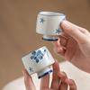 Taza de té de lirio tallada a mano de fábrica, taza maestra, juego de té simple de alta calidad, caja de regalo, compañero de taza de té de alto valor