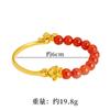 Vietnam Ouro ágata vermelha contas meia pulseira feminina Lótus estilo chinês pulseira elegante flor rica estilo celebridade da internet atacado de fábrica