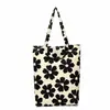 Sacola de Compras Dobrável e Armazenável, Bolsa Tote com Estampa Floral Estilo Coreano, Leve, Grande Capacidade, Bolsa Ecológica, Em Estoque, Personalizável