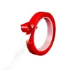 Cinta acrílica impermeable sin rastro de doble cara, resistente a altas temperaturas, con film rojo, adhesivo de doble cara acrílico transparente