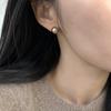 Pendientes Maillard de otoño e invierno vintage con perlas marrones, dorados y moca, ligeros, de lujo, de alta gama, con pasador de plata 925