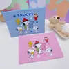 Bolsa para Documentos con Dibujo de Cachorro A5, Bolsa de Almacenamiento de Papelería Snoopy de Alto Valor, Bolsa con Cremallera Impermeable, Bolsa de Maquillaje de Dibujos Animados