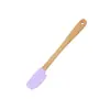 Mango de Madera Plano Set de Herramientas de Silicona para Hornear Mini Horneado de 8 Piezas Raspador Brocha de Aceite Espátula Cuchara Raspador Pequeño