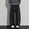Pantalones deportivos a rayas nuevos 2026 estilo americano, pierna recta, modernos, holgados, pantalones casuales de pierna ancha para primavera/otoño