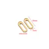 Hebilla Ovalada de Acero Inoxidable que Conserva el Color Hebilla de Conexión de Alambre Plano Anilla de Resorte Llavero de Moda DIY Hebilla de Joyería Accesorios