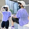 Ropa Infantil Camisetas de Manga Corta para Niños Ropa de Verano 2022 Mitad de Año Niños Grandes Camisetas Trendy de Algodón Puro para Niños Camisetas para Niños Estilo Coreano