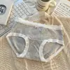 Calcinhas Triângulo Femininas de Algodão Puro Antibacteriano de Verão Finas com Gancho Estendido Sem Borda Enrolada Sem Costura Cintura Média para Meninas 10A Venda por Atacado