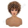 Fabricante Venta al por Mayor Comercio Exterior Transfronterizo Moda Europea y Americana Africana Cabello Corto Rizado Rizos Pequeños Afro Color Mezclado Peluca Corta