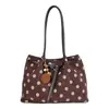 Bolsa de Hombro Individual Estilo Girly de Lunares Nueva Primavera 2026 para Mujer Gran Capacidad Bolsa para el Brazo de Uso Diario Bolso Tote Versátil de Moda