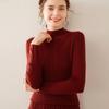 Suéter pulôver fino de seda de amoreira, malha 18 pontos, para primavera e verão, novo, com gola semi-alta, slim fit, para usar por baixo