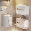 Estante de papel higiénico sin perforaciones, caja de papel higiénico creativa para montar en la pared, caja de papel higiénico para cocina, estante de almacenamiento invertido
