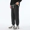 Calça de Moletom de Veludo Cotelê Masculina em Destaque, Calça Casual para Primavera e Outono, Calça Jogger de Modelagem Solta, Calça Longa Versátil para Homens