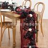 Dia dos Namorados Transfronteiriço Eucalipto Artificial Rosa Videira de Eucalipto Guirlanda de Flores Decoração Presente de Halloween Presente de Flores