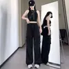 Pantalones Crock Franceses Pantalones de Mujer 2024 Nuevo Primavera y Otoño Cargo Pequeño Pierna Ancha Casual Suelto Montañismo Pantalones Deportivos