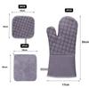 Guantes de Aislamiento Térmico de Silicona de Algodón Puro Transfronterizo Engrosados Antideslizantes Resistentes a Altas Temperaturas Guantes para Horno Microondas Guantes Anti-quemaduras para Horno de Horneado