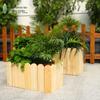 Caixa de flores de madeira anti-corrosão de Pinheiro-Cânfora vaso de flores retangular de madeira vaso de vegetais para varanda externa caixa de plantio externa extra grande calha de flores