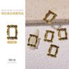 5 marcos de fotos de aleación para decoración de uñas japoneses y coreanos, exquisitos adornos vintage huecos para decoración de uñas, parches de metal, accesorios