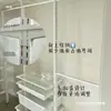 Armario Metálico de Piso a Techo Vestidor Abierto de Piso Armario de Pie Combinación Perchero de Ropa Estante de Almacenamiento Ensamblaje