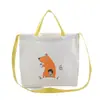 Bolsa de ombro de lona portátil bolsa de lona de algodão estudantil personalizada fábrica atacado bolsa de lona LOGO imprimível
