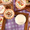 Plato de pan para perro, plato de pan de simulación de resina, casa de muñecas DIY, juego de comida en miniatura, modelo de tienda de conveniencia