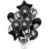 Juego de globos de aluminio con forma de estrella de cinco puntas, color oro rosa y plata, de Amazon, con 14 globos.