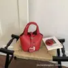 Bolso de Mujer de Gama Alta Más Vendido, Bolso Tipo Cubo Versátil, Bolso Sencillo y de Moda con Patrón de Lichi para Mujer, Bolso Cruzado de Hombro Personalizado