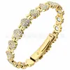 Pulseira Magnética Cravejada de Diamantes Ouro Rosa para Mulheres, Pulseira Ajustável, Pulseira de Bronze Ouro Rosa Temática de Amor para Casais Atacado