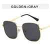 Gafas de Sol Poligonales Cuadradas para Mujer, Estilo Europeo y Americano de Alta Gama, Gafas de Sol de Personalidad de Moda para Hombre, Gafas de Montura Grande de Moda Retro