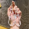 Colgante Original DIY con Forma de Corazón Estilo Fresco para Cadena de Teléfono, Accesorio de Llavero de Alta Gama, Lindo Cordón para Teléfono