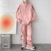 Uniforme Escolar Casual de Primavera para Hombre Traje Casual Estilo Hong Kong Moda Juvenil Estudiante Casual Correa Combinación de Colores Conjunto de Dos Piezas