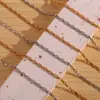 Europeu e Americano Simples Personalizado Liso Corrente Corrente de Cintura Conjunto Joias Aço Inoxidável Banhado a Ouro 18K Corrente de Caixa Longa Colar Pulseira para Mulheres
