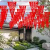 Decoração de Pátio de Casamento Bandeiras Coloridas Lanternas Arranjo Externo de Casamento Bandeirolas com Personagens Cena Externa Rural Suprimentos para Sala de Casamento Conjunto Completo