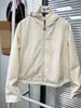 Chaqueta Corta a Prueba de Viento para Mujer, Estilo Casual, con Capucha, Ajustada, Manga Larga, Nueva Colección Otoño 2026