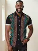 Comercio exterior de Amazon Europa y Estados Unidos 2025 nueva moda casual alta calidad estampado camisa de manga corta para hombre